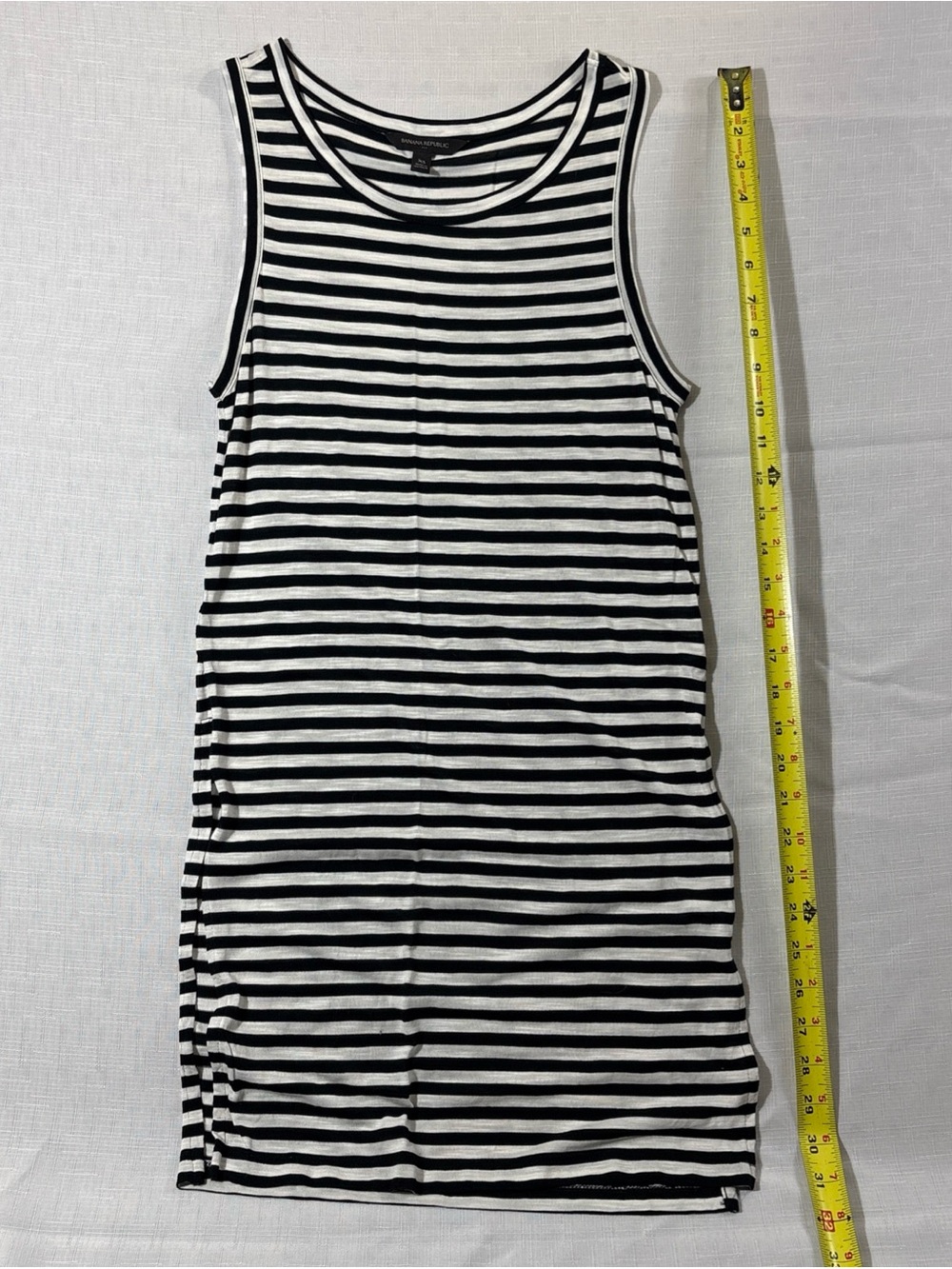 Banana Republic Black & White Striped Tank Dress XS